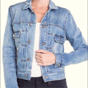 Liverpool Women’s Distressed Denim Jean Jacket M